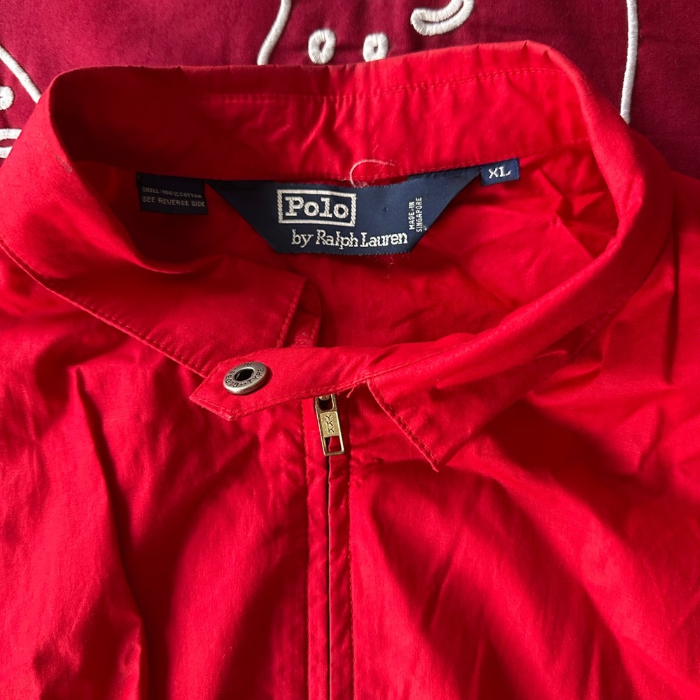 Ralph Lauren Bright Red Raincoat - Picture 2 of 4